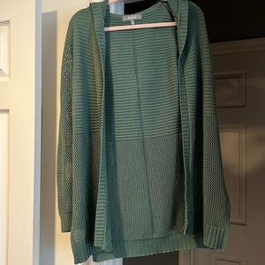 Green Cardigan / Long Sweater - Small (fits medium)
